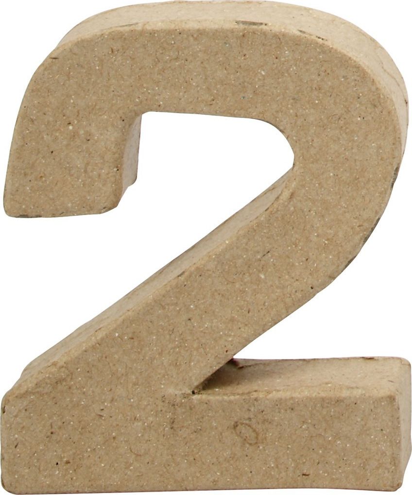 Creativ Company Cyfra 2 z papier-mache H: 10 cm