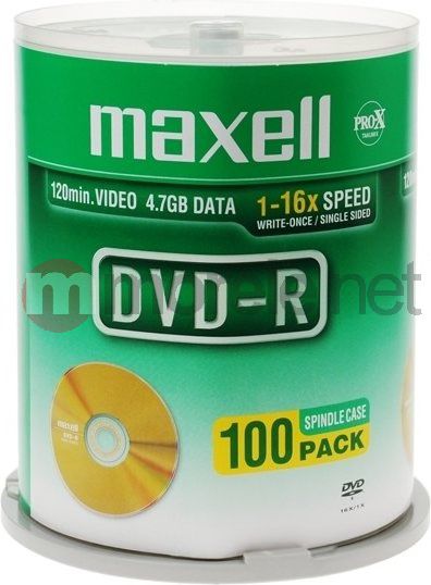 Maxell DVD-R 4.7 GB 16x 100 sztuk (275611.30.TW)