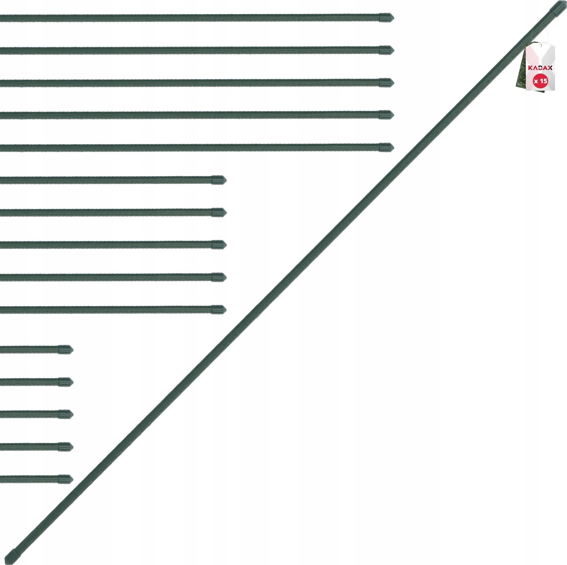 Kadax Tyczka Podpórka Roślin Stalowa Powlekana 90cm 15Sz