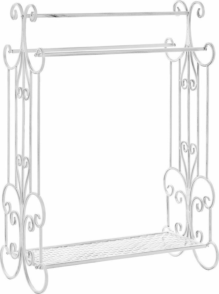 Beliani Stojak na ręczniki 60 x 90 cm biały GLADIS!