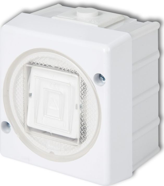 Karlik SENIOR Łącznik jednobiegunowy podświetlany biały WHS-1L