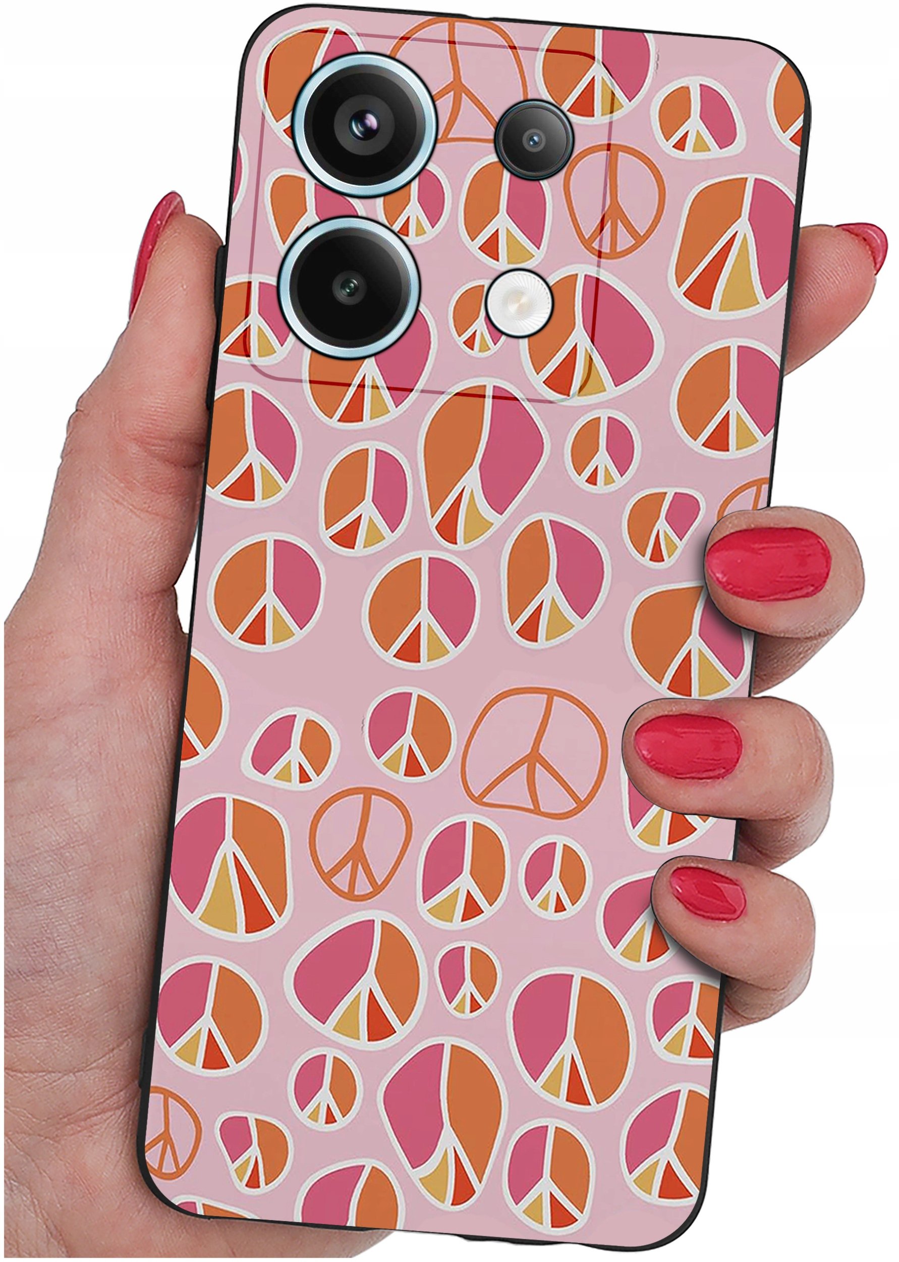 ETUI do Xiaomi Redmi Note 13 Pro 5G WZORY |SILIKONOWE MATT CASE +SZKŁO 9H