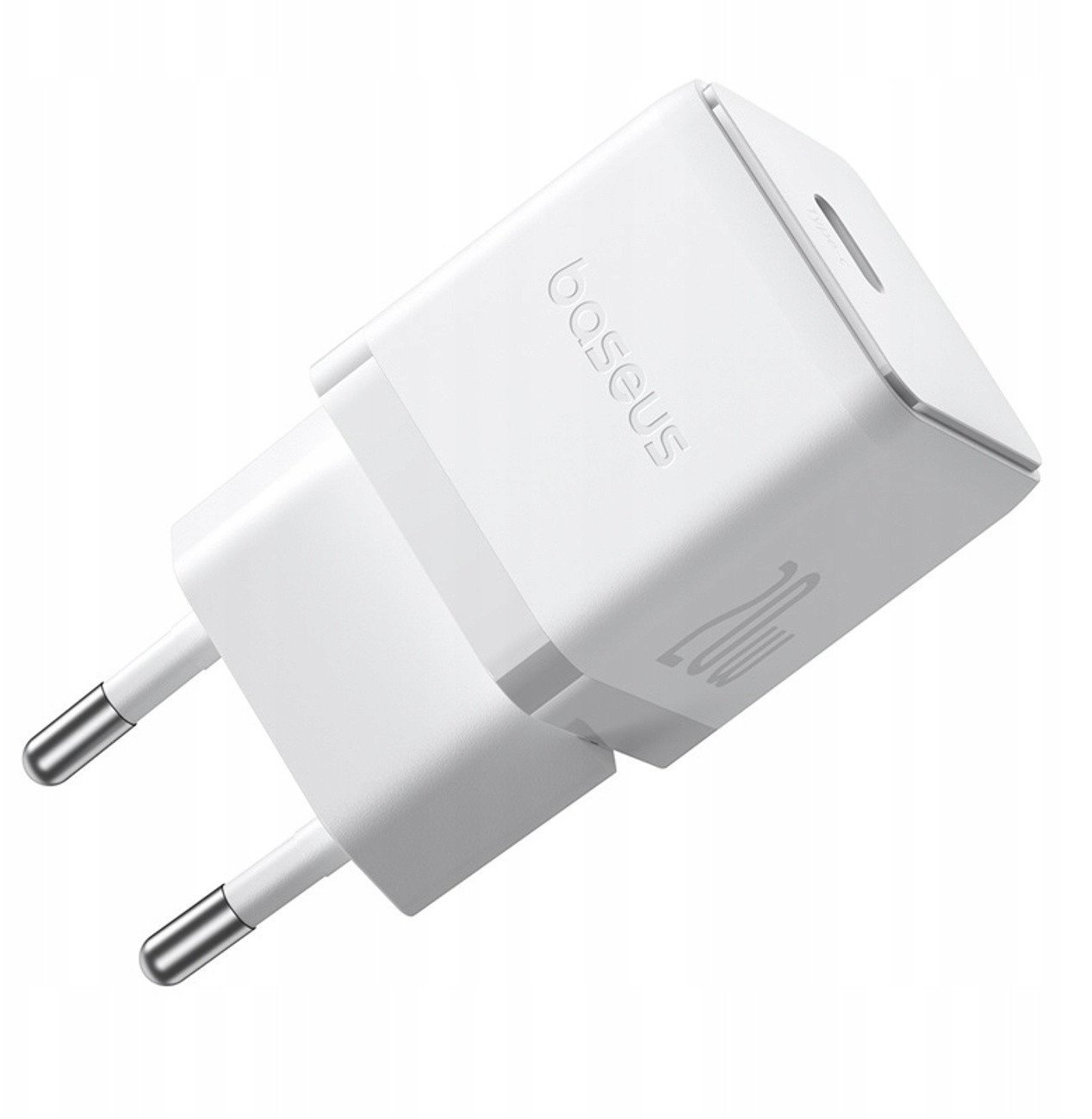 Ładowarka sieciowa Baseus Palm 1C 20W (z kablem Baseus Mini White USB-C 60W (20V/3A) 1m) - biała