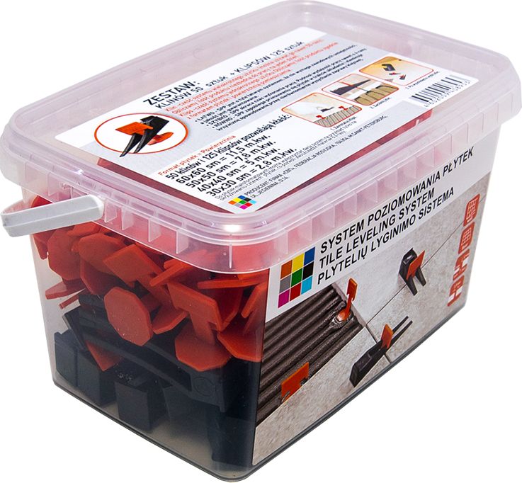 PROFESSIONAL NEW SYSTEMS system poziomowania płytek klin 50 klips 2.5 mm. 125 (szt).