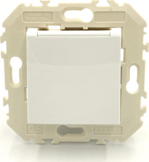 Efapel EFAPEL QUADRO45 GNIAZDO POJEDYNCZE Z UZIEMIENIEM Z KLAPKĄ BIAŁY 45475 KWBR