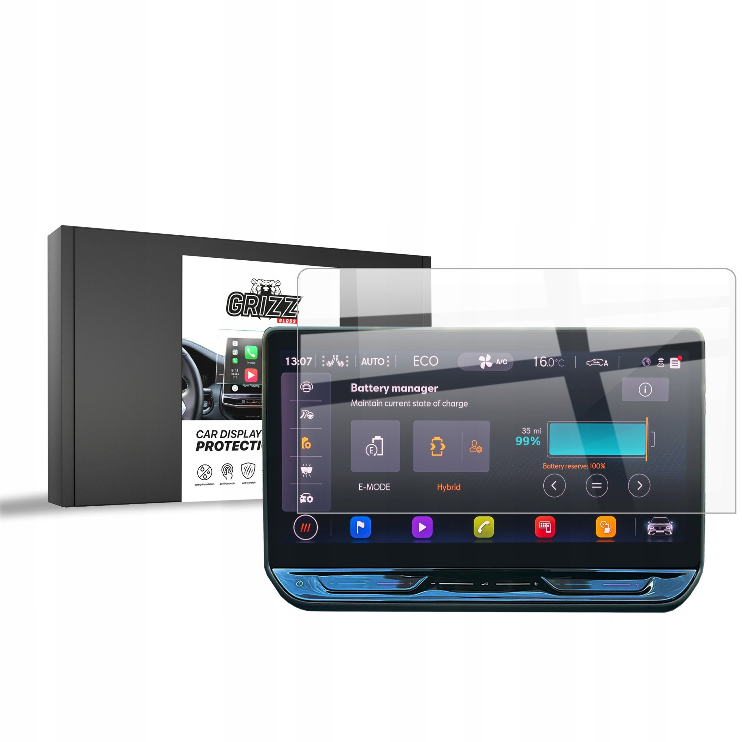 Folia ceramiczna GrizzGlass CarDisplay Protection do Cupra Terramar 12,9“ 2024