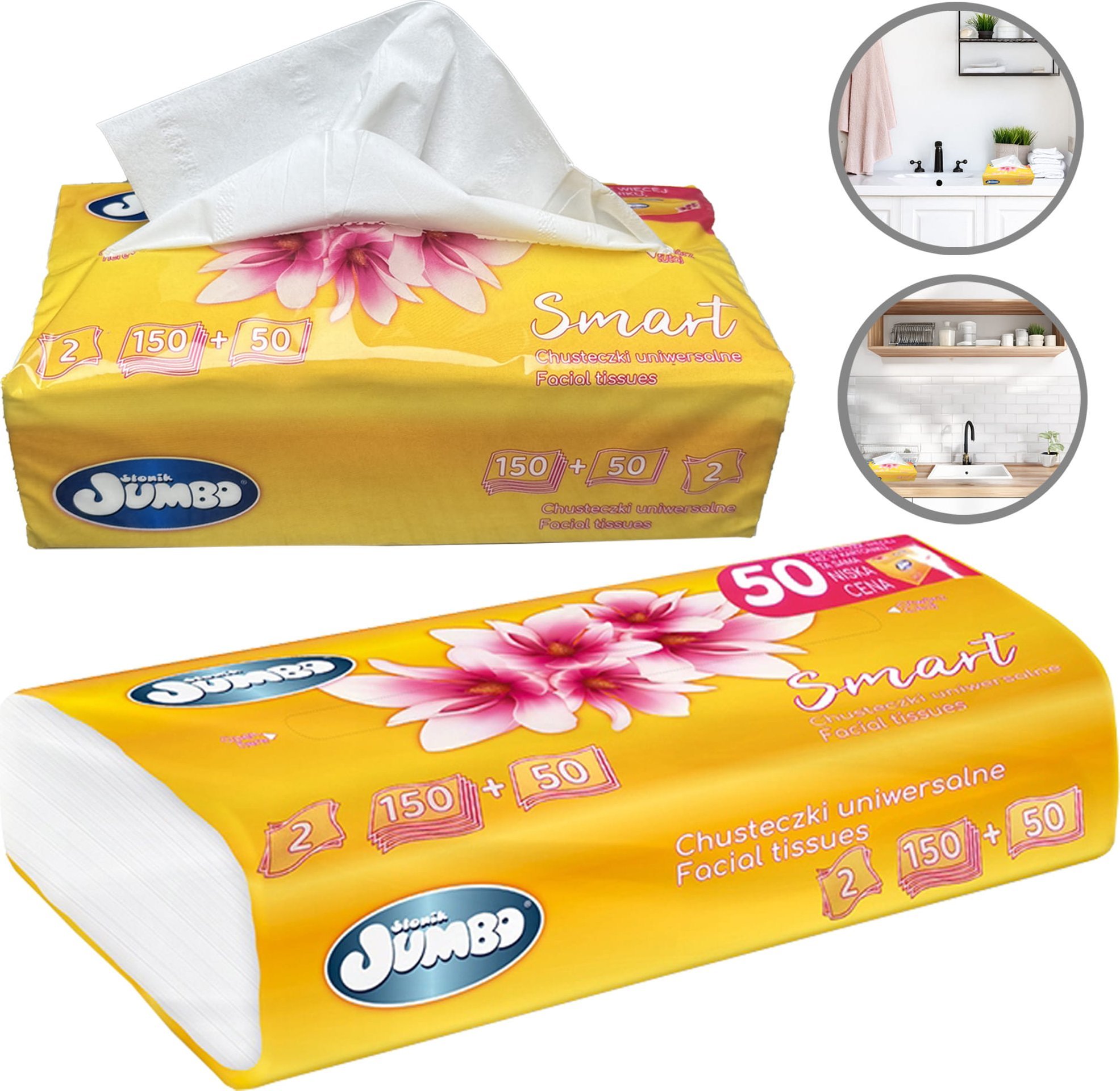 Chusteczki uniwersalne 200 szt. SŁONIK JUMBO SMART folia 2W - 1 op.