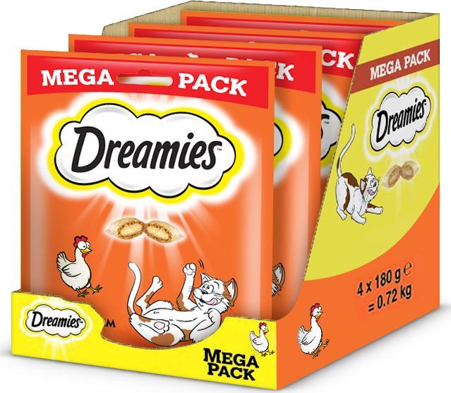 Dreamies DREAMIES Mega Pack 4x180g - przysmak dla kota z pysznym kurczakiem