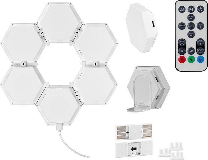 Tracer Tracer sześciokątne lampy RGB Ambience -Smart Hexagon