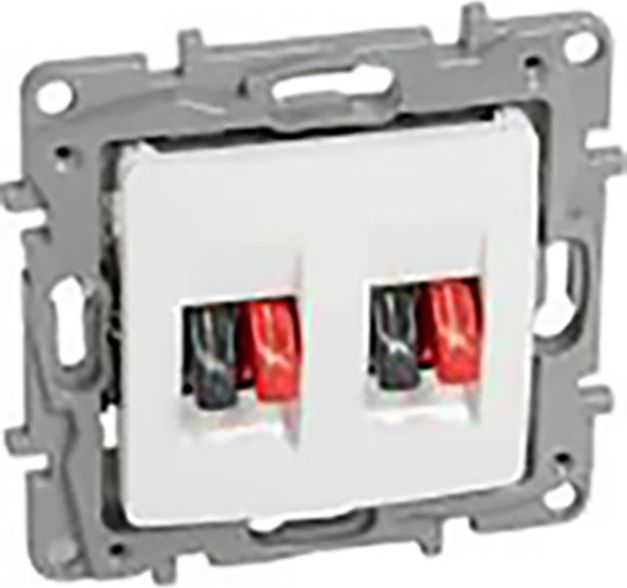 Legrand Gniazdo głośnikowe podwójne białe NILOE (764581)