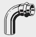 Viega Łuk 90° 1-kołnierzowy FKM 22mm (628 253)