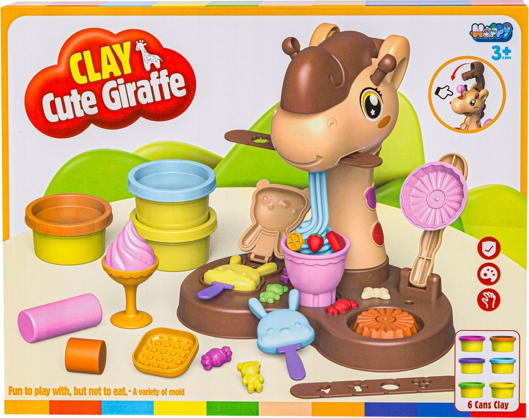 Kreatywny zestaw z masą plastyczną, ciastolina UROCZA ŻYRAFA