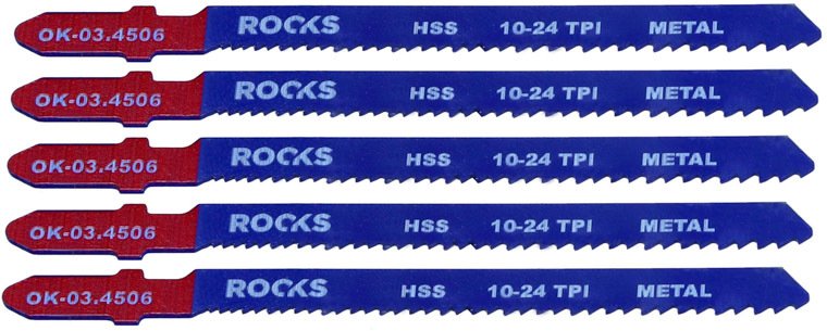ROOKS BRZESZCZOT DO WYRZYNARKI HSS, TYP T, STAL, 10-24 TPI X 100 MM, KPL 5 SZT