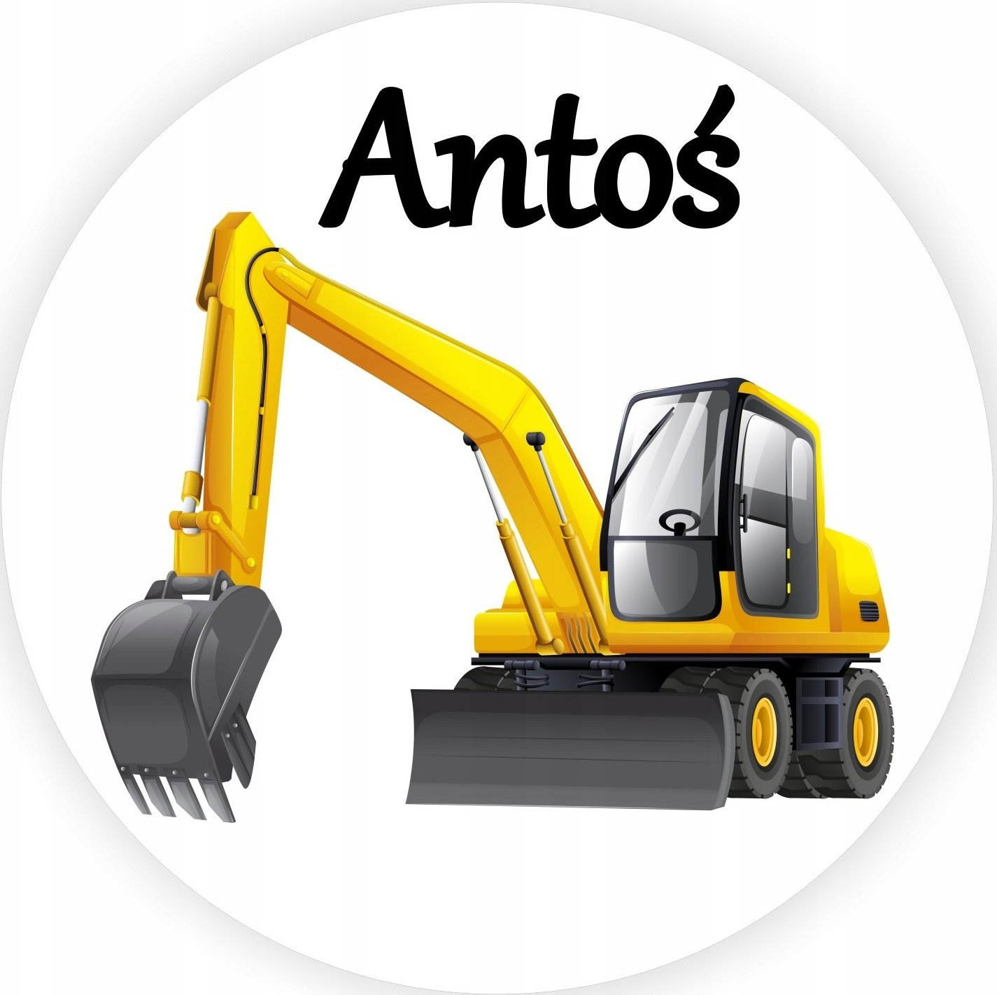 naSciane Lampka nocna LED KOPARKA z imieniem na prezent