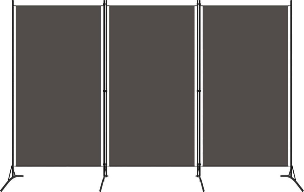 vidaXL Parawan 3-panelowy, antracytowy, 260 x 180 cm