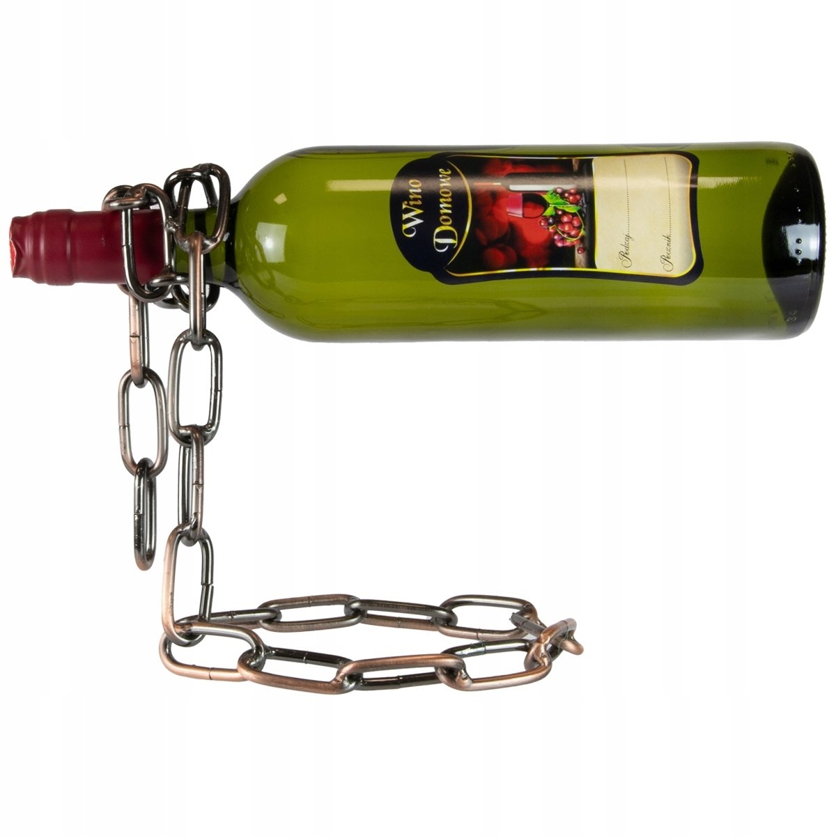 ITIMPORT STOJAK NA WINO METALOWY ŁAŃCUCH do butelek na wino