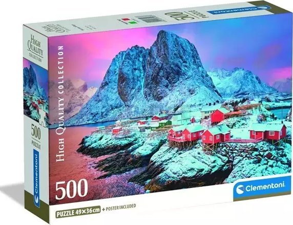 Clementoni Puzzle Compact Hamnoy Village 500 elementów (35587)