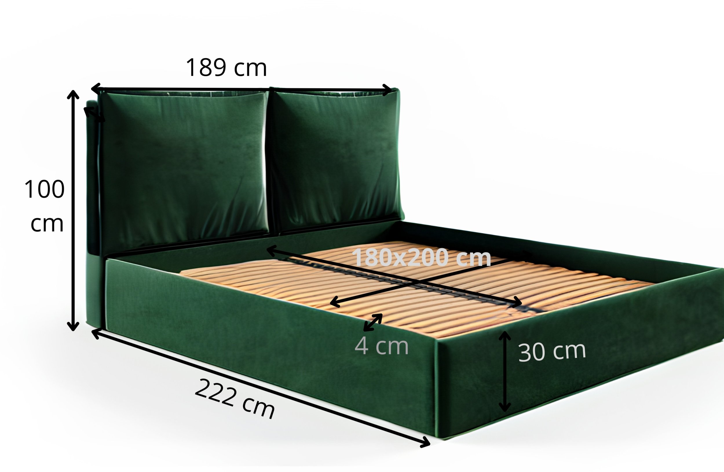 Łóżko GLAM II 180x200 drewniany stelaż PRODUCENT riviera 38