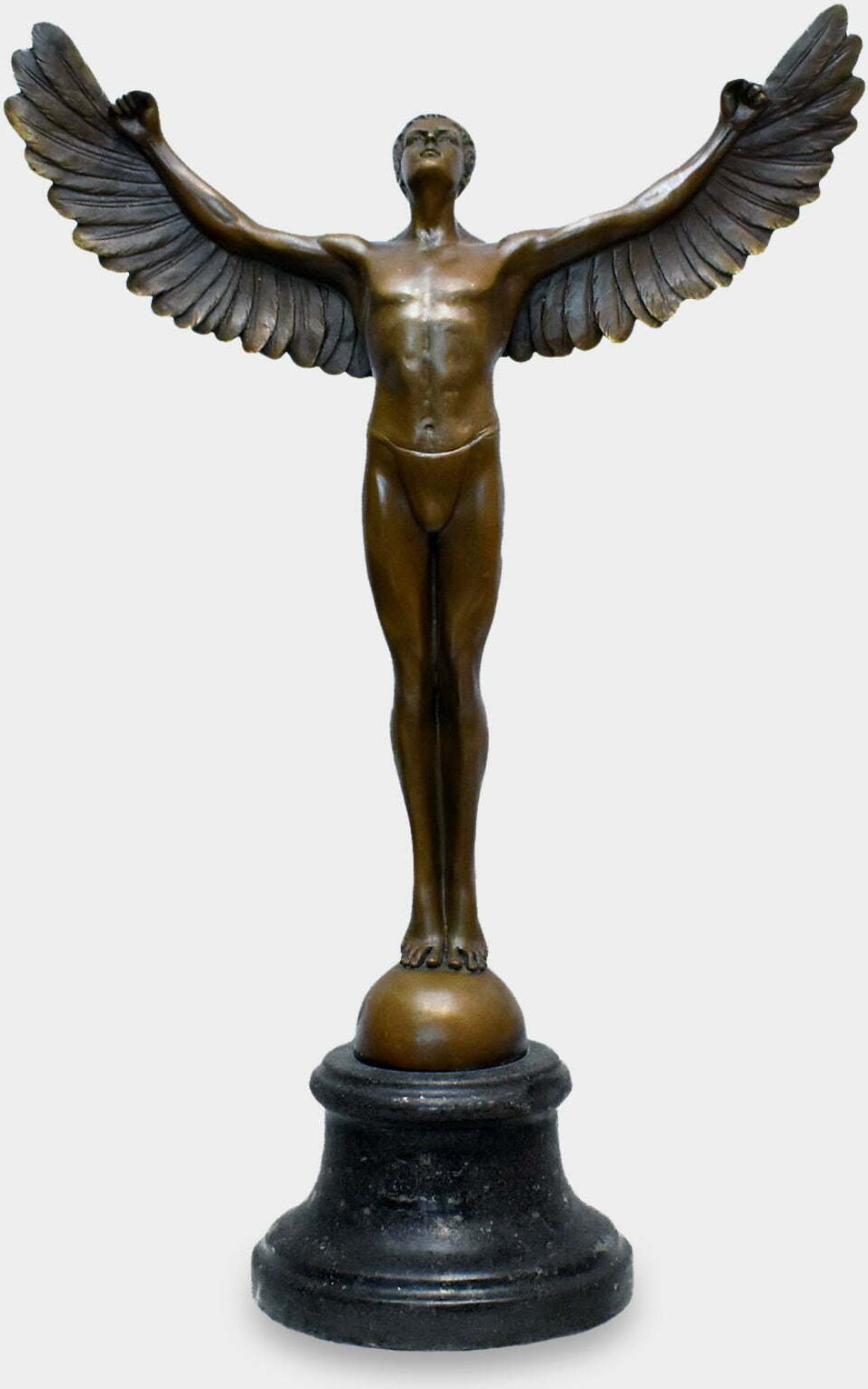 rzezbyzbrazu Ikar Uskrzydlony Mężczyzna Rzeźba z Brązu