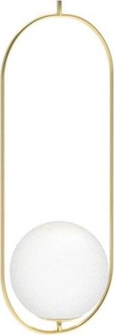 Lampa wisząca Azzardo Wisząca lampa Coco AZ4981 szklana ball kula zwis złota