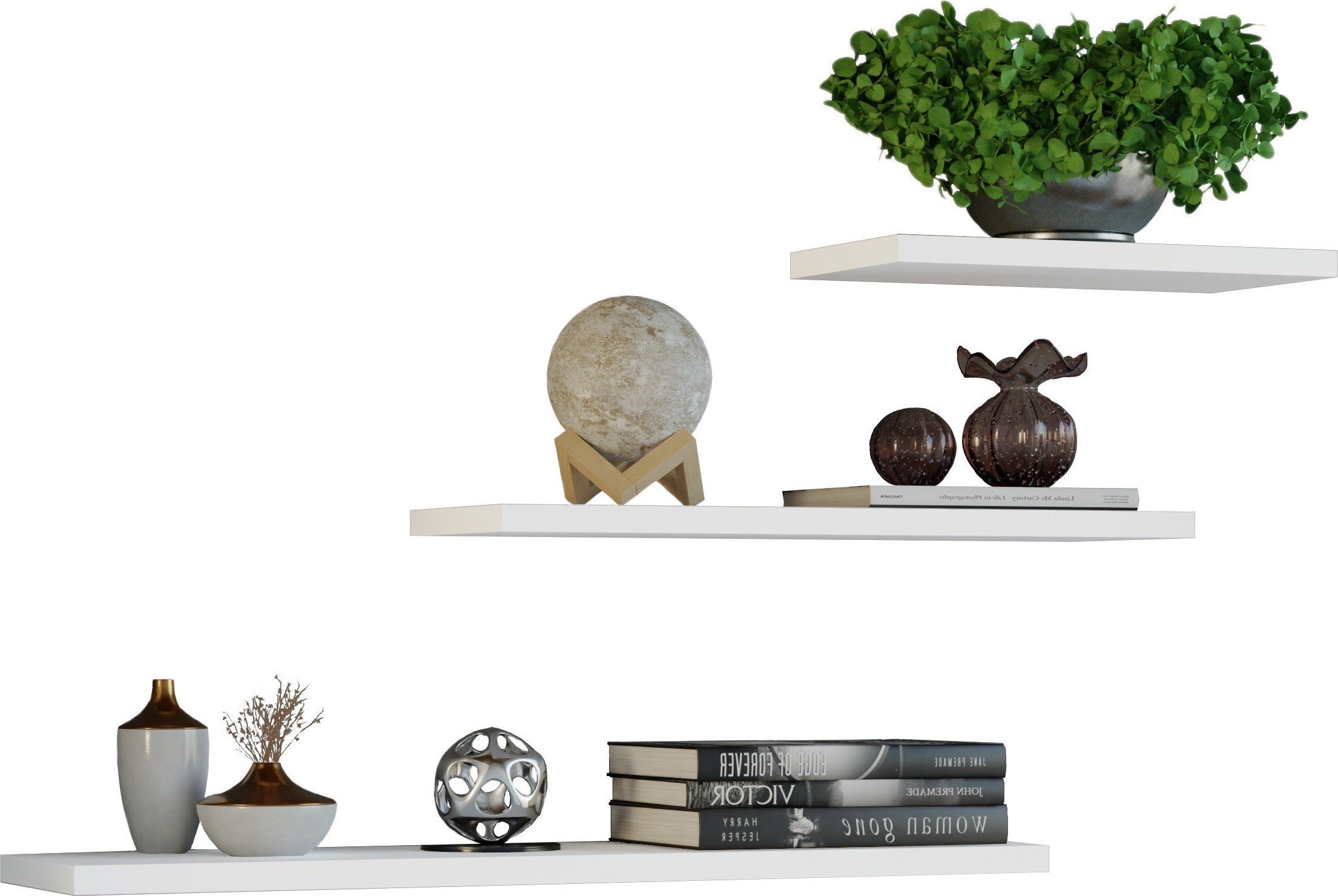 Topeshop Komplet 3 X Półka Wisząca Tobi 3p Biel!