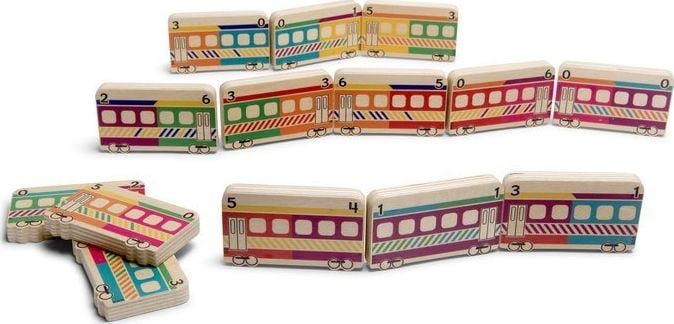 BS Toys BS Toys, drewniane domino Pociągi ( 5 sposobów łączenia)
