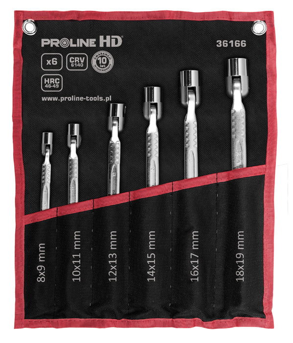 Pro-Line Zestaw kluczy nasadowych przegubowych 8-19mm 6szt. (36166)