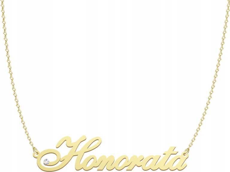 Radziszewska Jewellery Pozłacany Naszyjnik z imieniem HONORATA Dedykacja