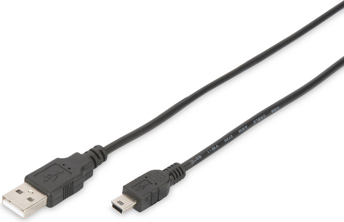 Kabel USB Digitus USB-A - 1 m Czarny (DB-300130-010-S)