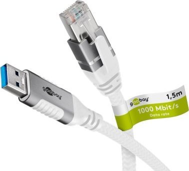 Kabel USB Goobay USB-A - RJ-45 1.5 m Biały (RB74158)