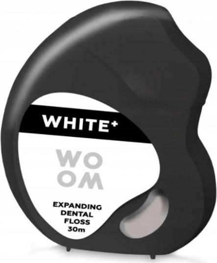 Woom Rozszerzająca się nić dentystyczna White+ odświeżająca oddech 30m