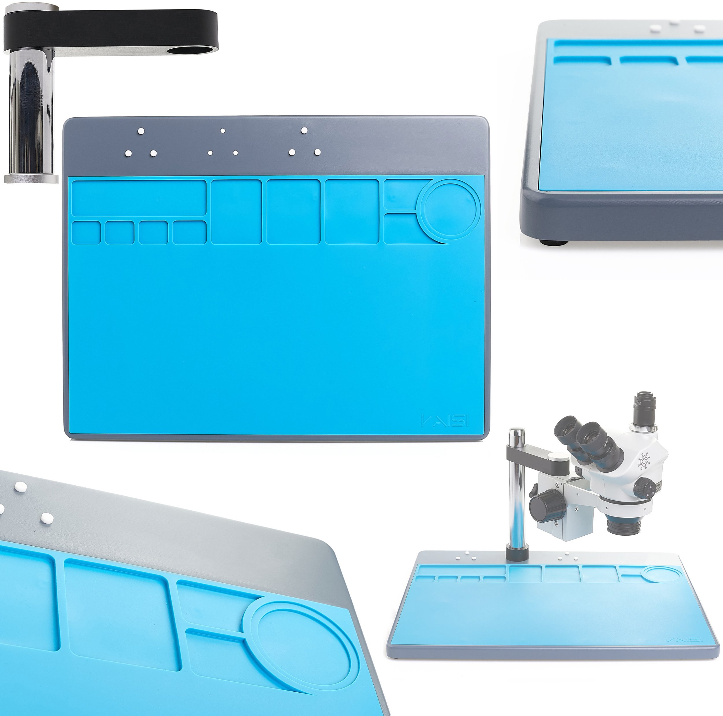 Baza do Mikroskopu Silikonowa Mata Wspornik Obrotowy 360 Stopni Techrebal