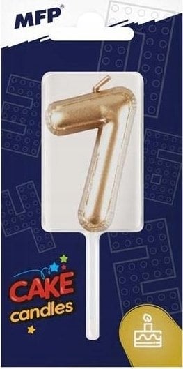 MFP paper świeczka do tortu balon nr 7 złota 8800121