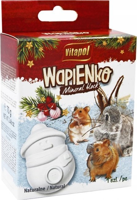 Vitapol Kostka wapienna bałwanek naturalna dla gryzoni