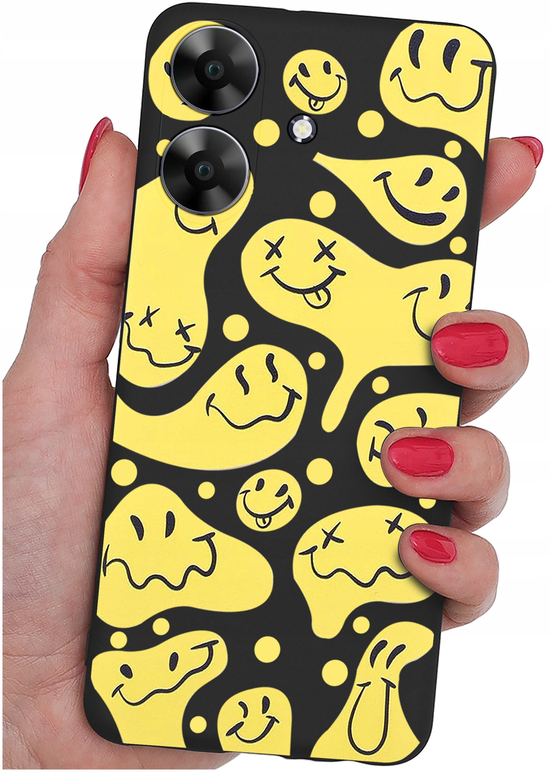 ETUI do Realme Note 60 CASE WZORY | SILIKONOWE MATT CASE + SZKŁO 9H