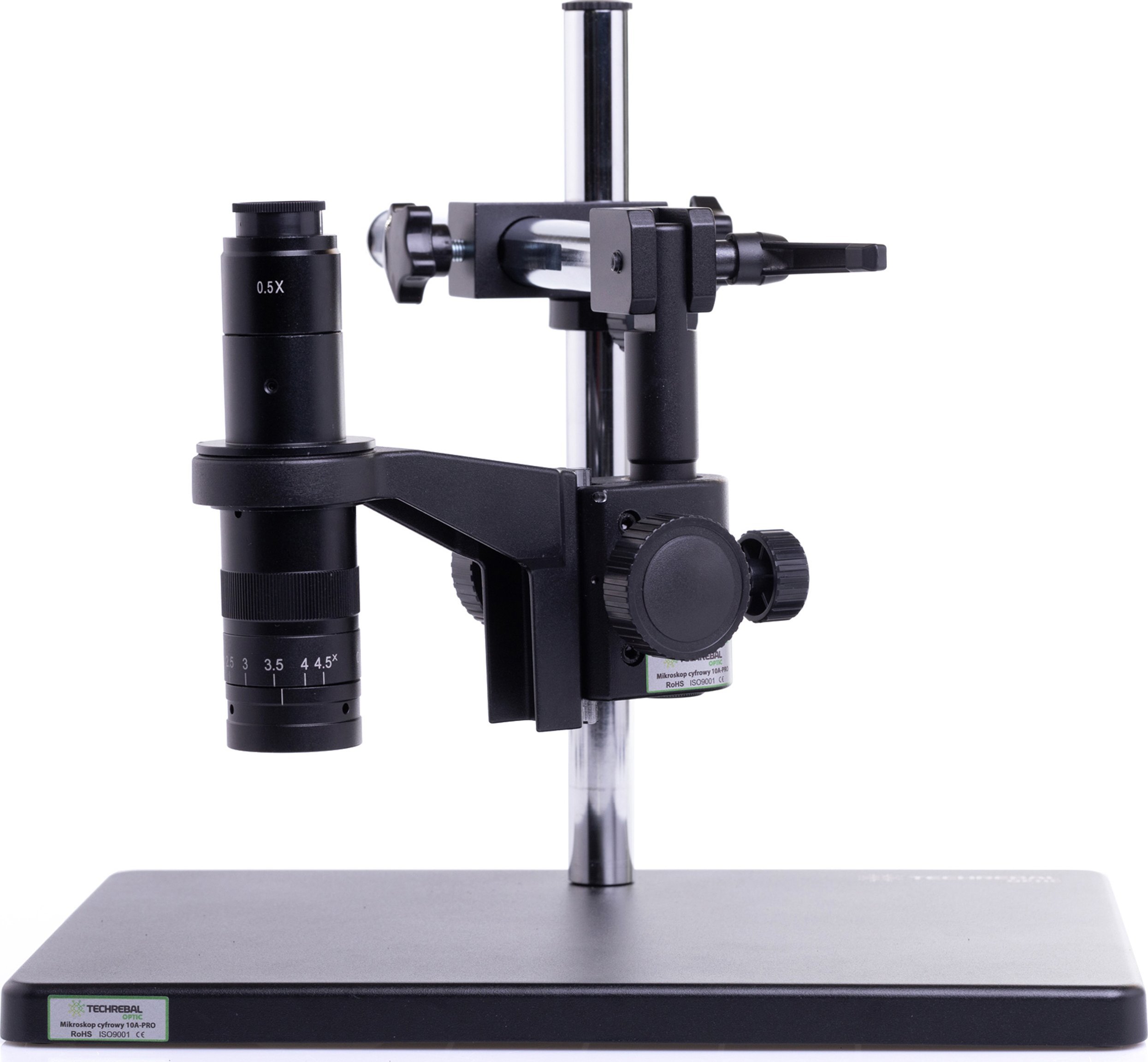 Mikroskop Cyfrowy Techrebal 10A Oświetlenie 56x LED Kamera Orange 4K Ramię