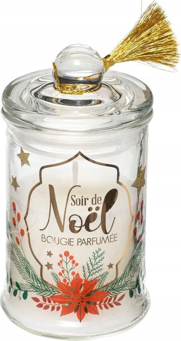 Atmosphera Świeczka zapachowa w ozdobnym słoiku z frędzlem, Ø 6 cm