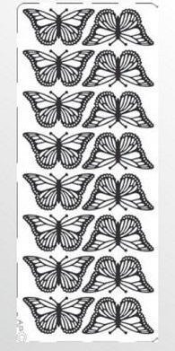 Stiker ażurowy srebrny