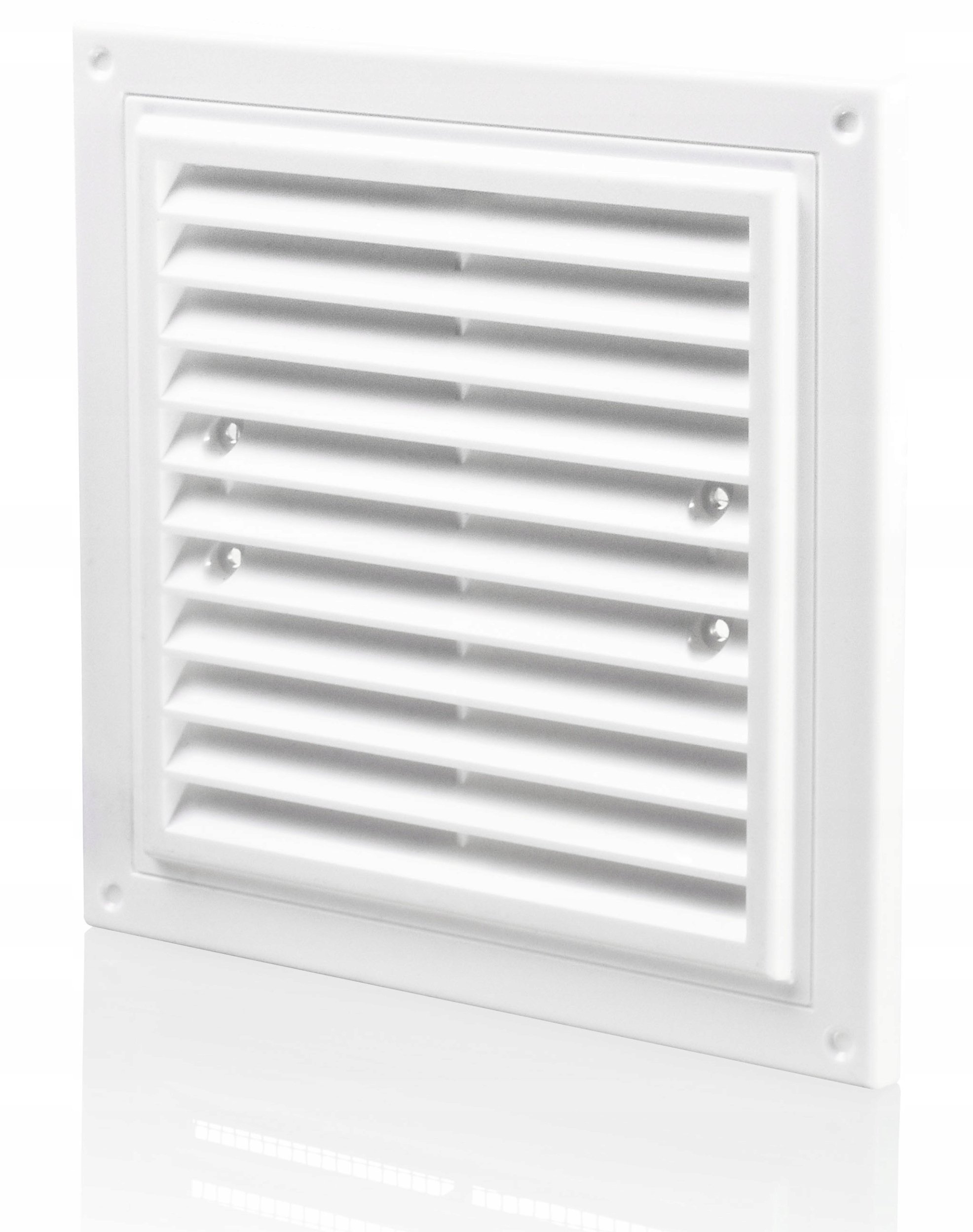 Ventika Kratka wentylacyjna MWR 250X180mm z siatkĄ i uchwytami mocujĄcymi biała MWR250X180