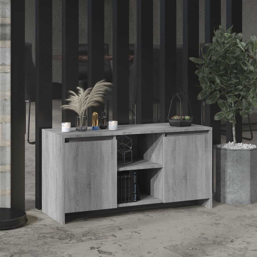 vidaXL Szafka pod telewizor, szary dąb sonoma, 102x37,5x52,5 cm, płyta