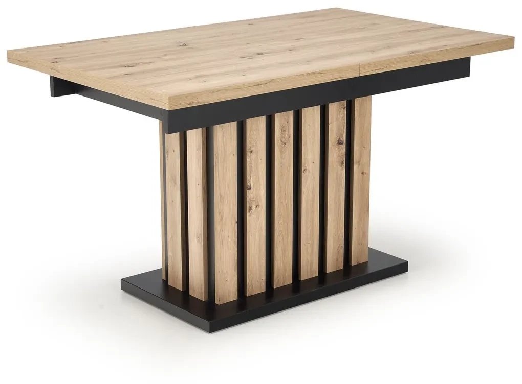 Stół rozkładany LAMELLO 160(210)x90 dąb artisan/czarny HALMAR