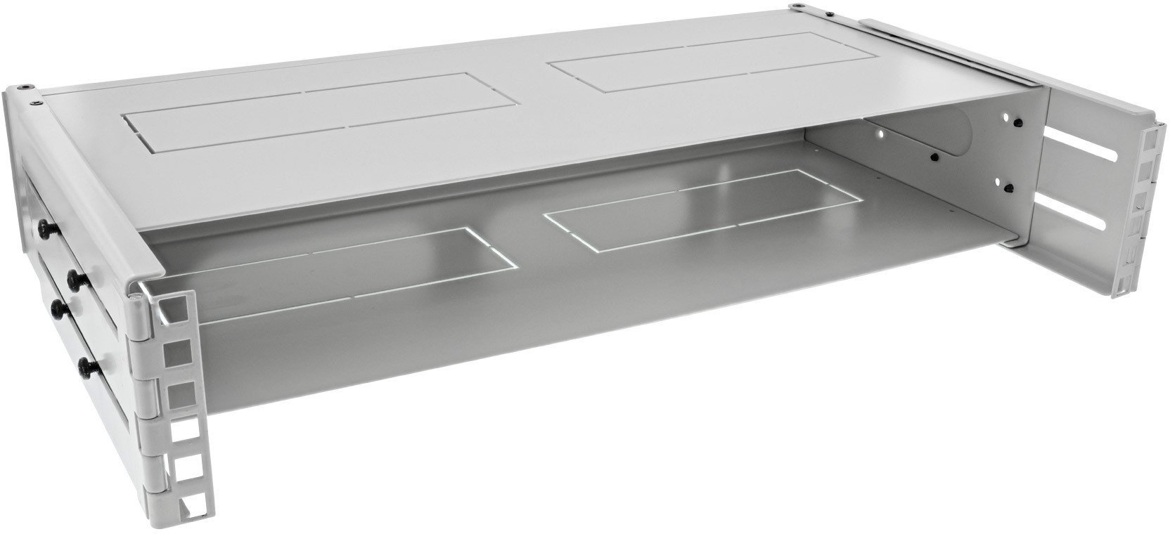 InLine InLine® 19" foldable rack, 2U, 24-40cm depth, with cover, grey