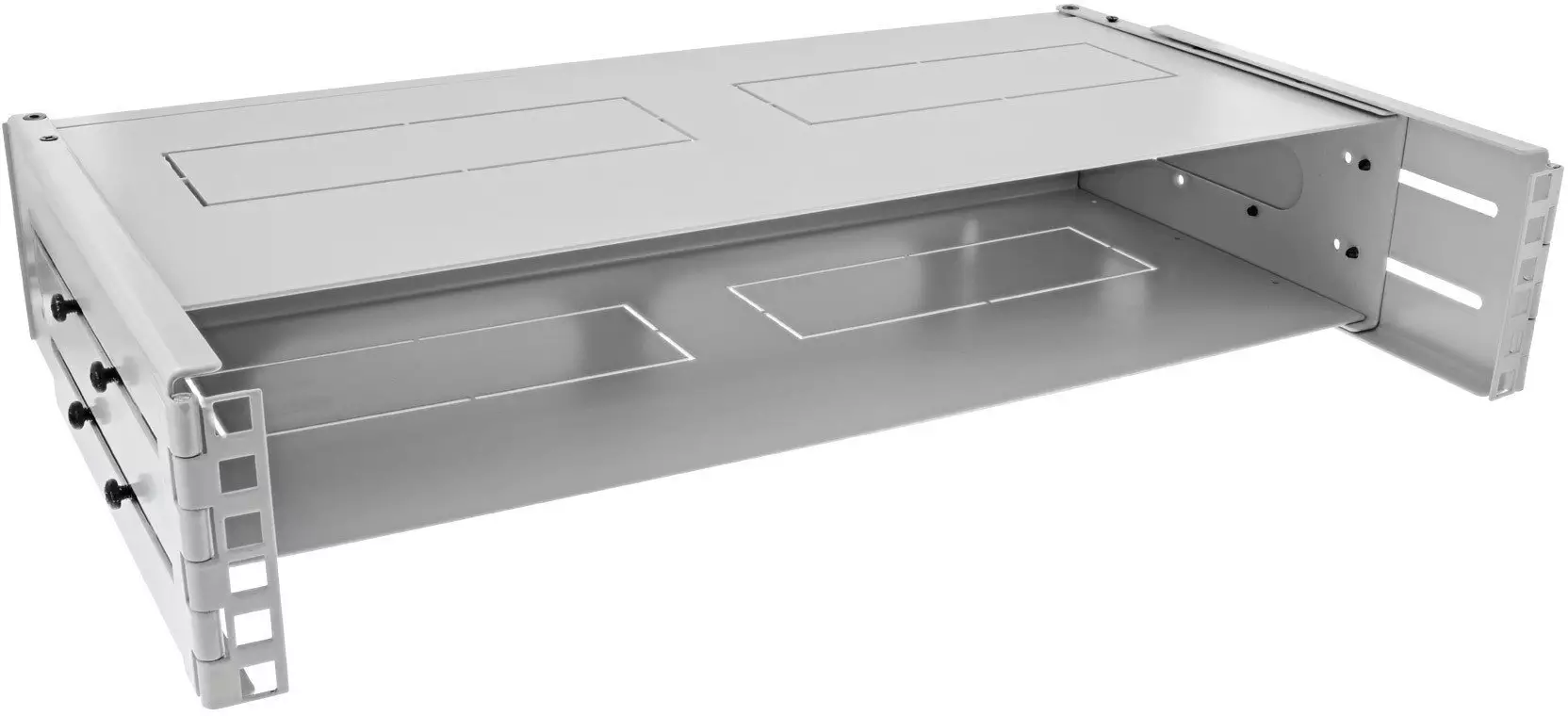 InLine InLine® 19" foldable rack, 2U, 24-40cm depth, with cover, grey