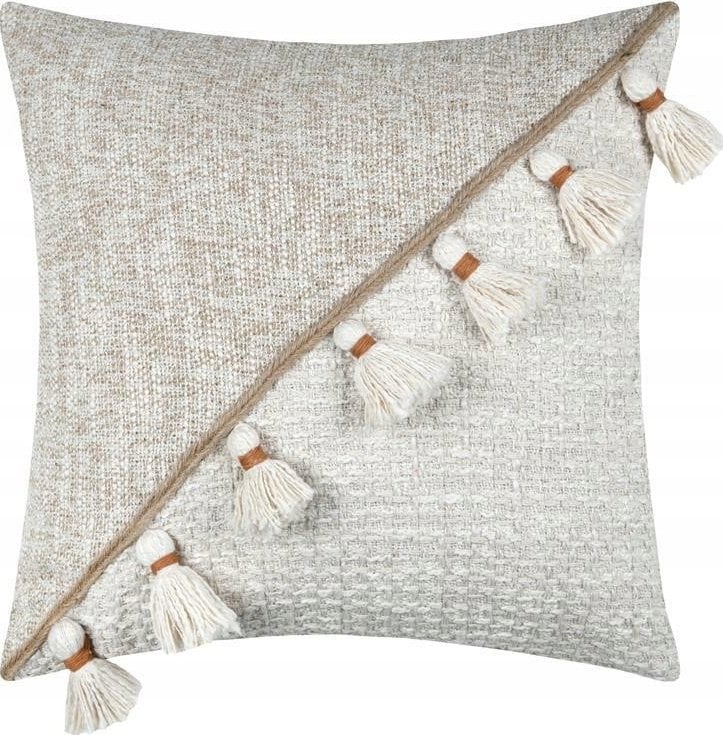 Poduszka dekoracyjna ZIANA boho z frędzlami, 45 x 45 cm