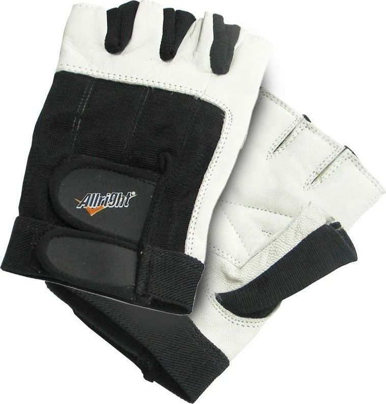 Allright Rękawiczki kulturystyczne skóra krótkie Allright rozmiar S
