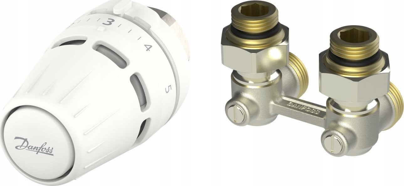 Danfoss Zestaw 2-elementowy Regus M30x1.5 + RLV-KB 1/2" kątowy
