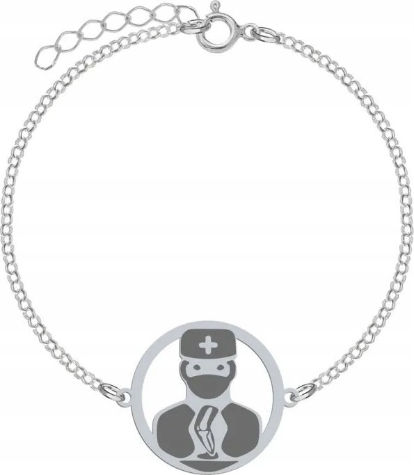 Radziszewska Jewellery Bransoletka Srebrna dla Ortopedy GRAWER