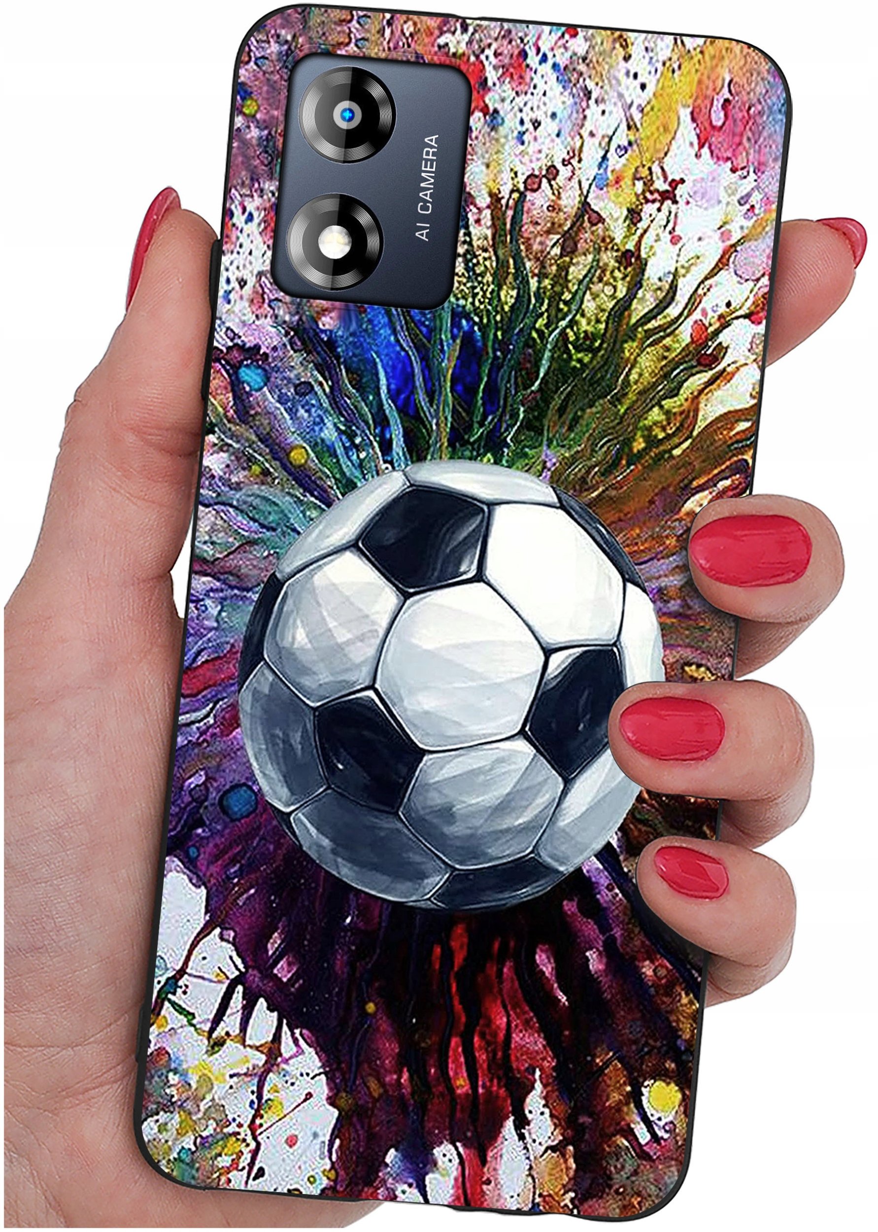 Etui do Motorola Moto E13 WZORY |SILIKONOWE MATT CASE + SZKŁO 9H