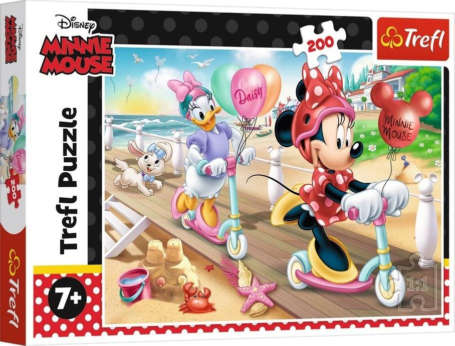 Trefl Puzzle 200 Minnie na plaży