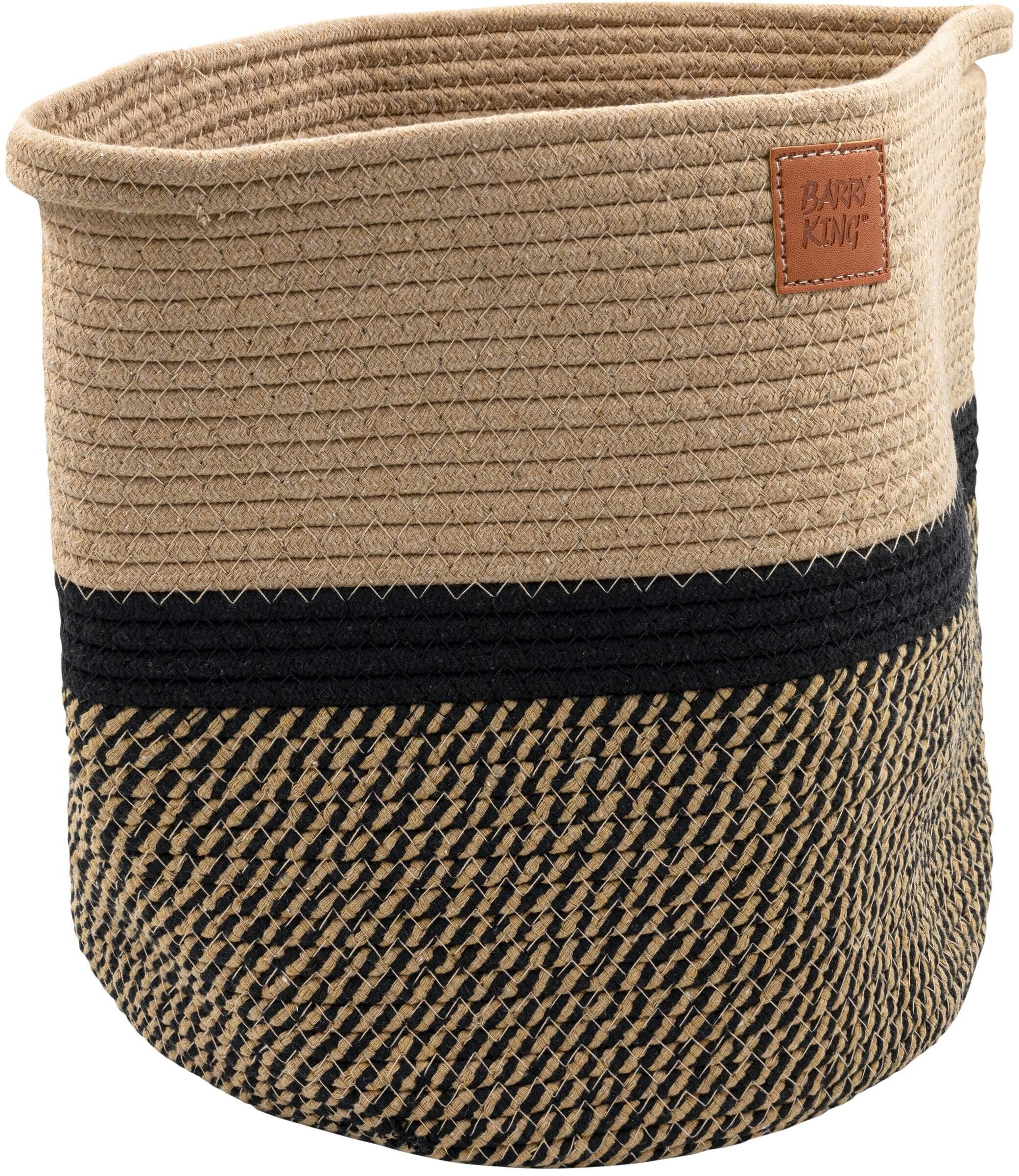 Kosz na zabawki, dla psa, czarny/ be�owy, materia� sznurek bawe�niany, rozmiar 30x30cm